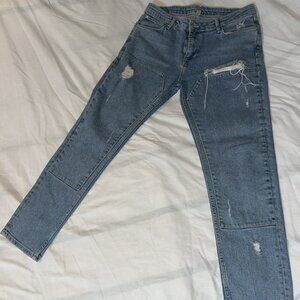 ASOS Washed Patched Men's Straight Leg Jeans